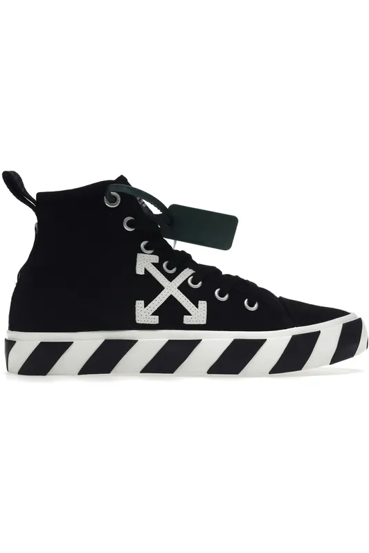 OFF-WHITE Vulc Mid Canvas Black White (OMIA119C99FAB0011001)