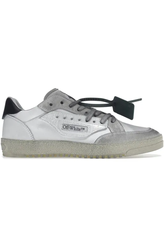 OFF-WHITE Vulcanized 5.0 Low Top Distressed White White (OMIA227S22FAB0020110/OMIA227C99FAB0010101)