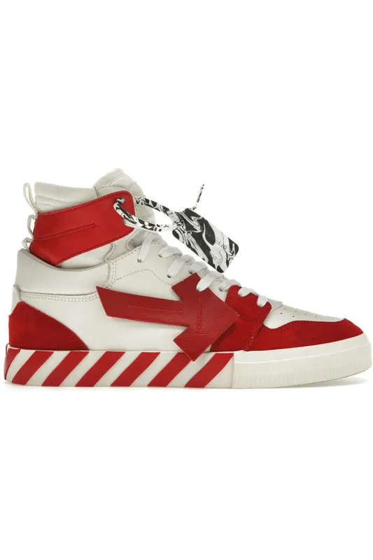 OFF-WHITE Vulcanized Hi Top White Red (OMIA225F21LEA0010125)