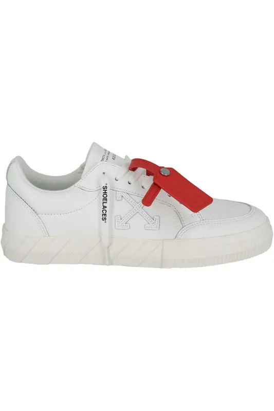 OFF-WHITE Vulcanized Leather Low-Top Sneaker White (IA085C99 LEA002 101 10325)