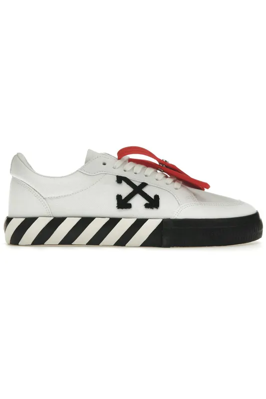 OFF-White Vulcanized Low Canvas White Black Ice (OMIA085C99FAB0060110)