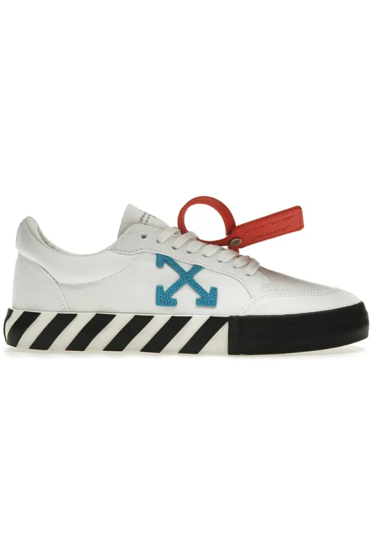 OFF-WHITE Vulcanized Low White Teal Canvas (OMIA085S23FAB0010145)