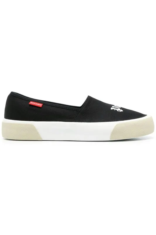Palm Angels Slip On Logo Black White (PMIB004S23FAB0011001)