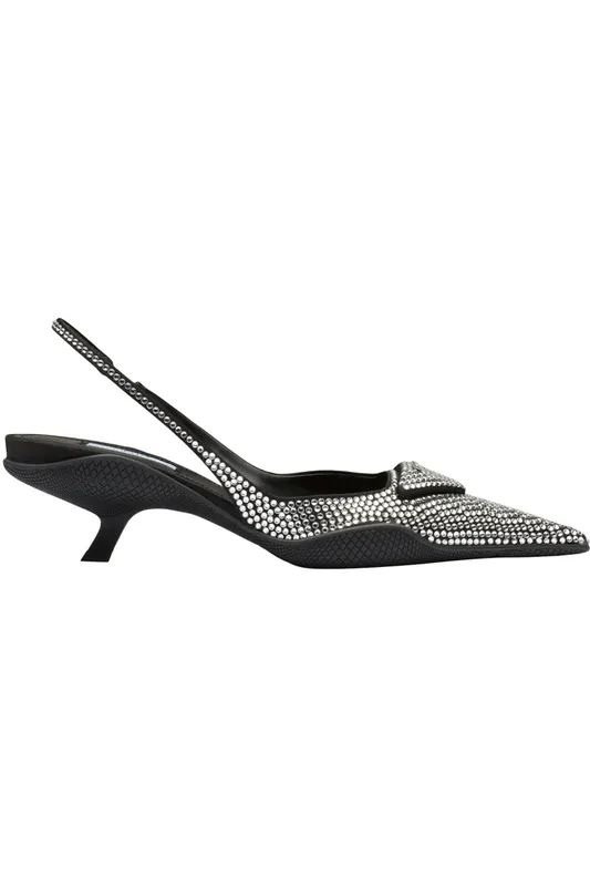 Prada 30mm Crystal Sling-Back Pumps Black Satin (1I756M_2AWL_F0T7O_F_045)