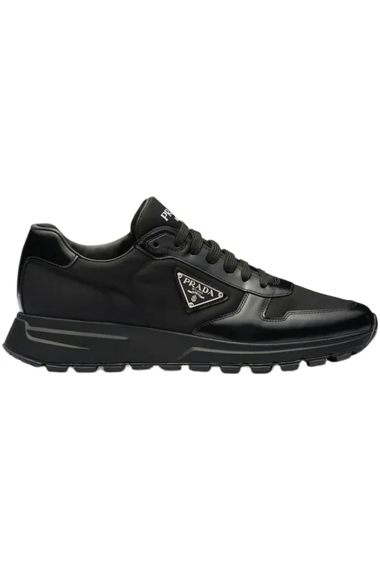 Prada PRAX 01 Sneakers Re-Nylon Brushed Leather Black Black (2EE369_3LF5_F0632_F_G000)
