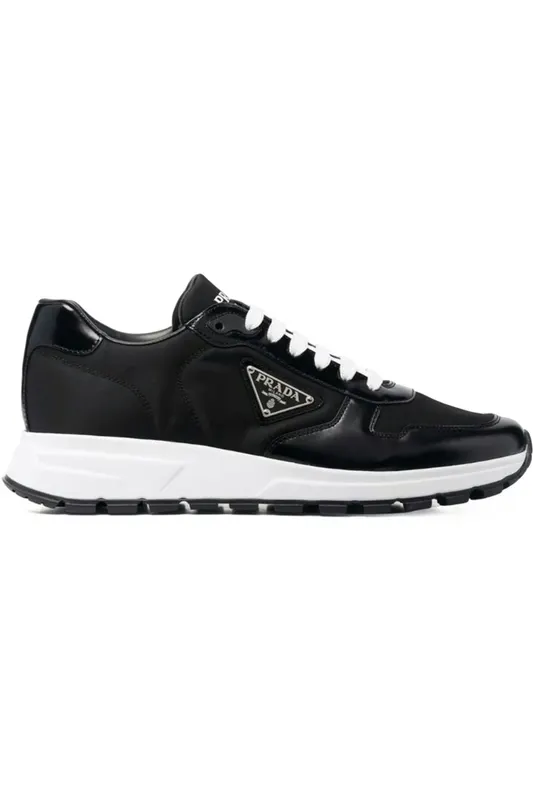 Prada PRAX 01 Sneakers Re-Nylon Brushed Leather Black White (2EE369_3LF5_FG000)