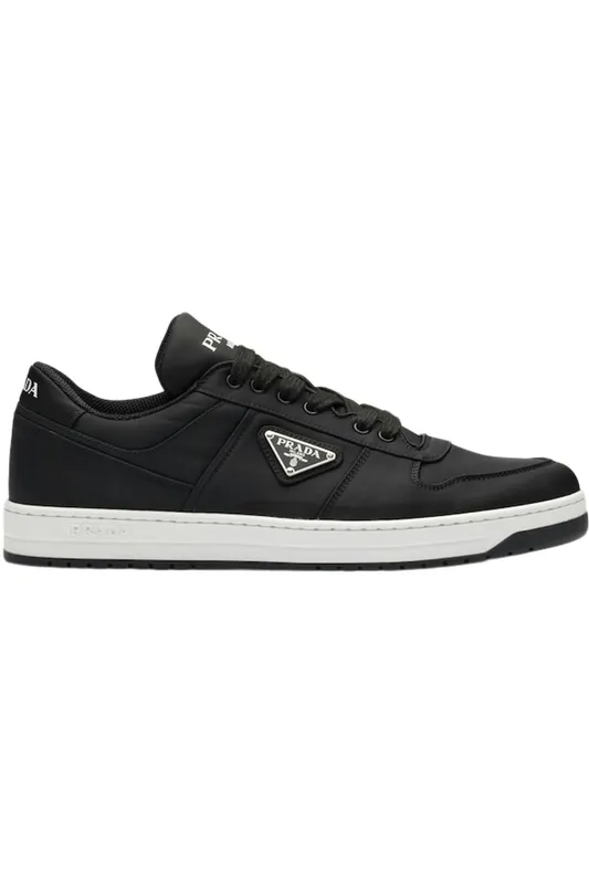 Prada Re-Nylon Gabardine Low Top Sneakers Black Black White (2EE375_3LFV_F0002)