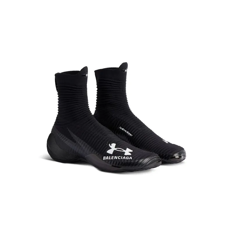 Balenciaga Men’s Under Armour® Hyper Sneaker In Black / White Black / White (811989WUASO1090)