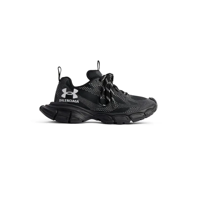 Balenciaga Women’s Under Armour® 3xl Knit Sneaker In Black / White Black / White (814415W3XUA1090)