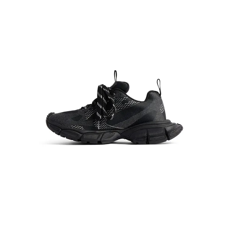 Balenciaga Women’s Under Armour® 3xl Knit Sneaker In Black / White Black / White (814415W3XUA1090)