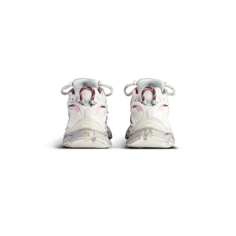 Balenciaga Men’s Runner Gradient Sneaker In White / Brown / Blue / Pink / Grey White / Brown / Blue / Pink / Grey (772774WRUNG9245)