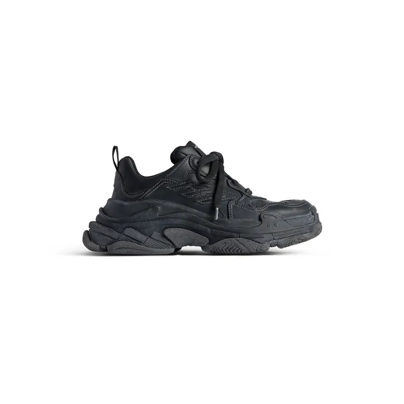 Balenciaga Men’s Triple S Sporty Sneaker In Black Black (803241WTSSL1000)