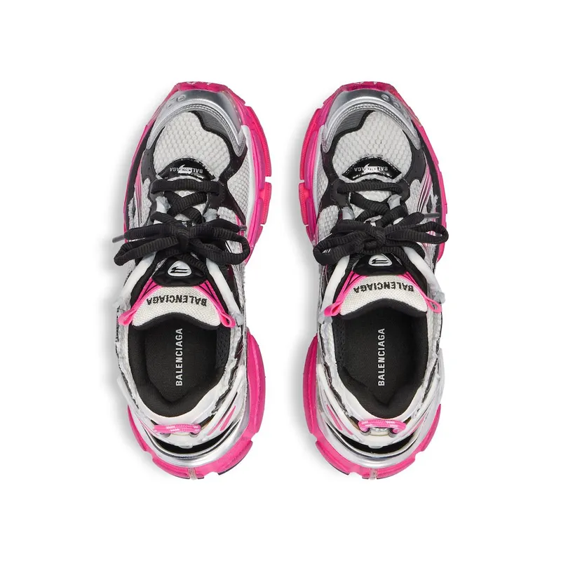 Balenciaga Women’s Runner Gradient Sneaker In White / Pink / Black White / Pink / Black (772767WRUNG9155)