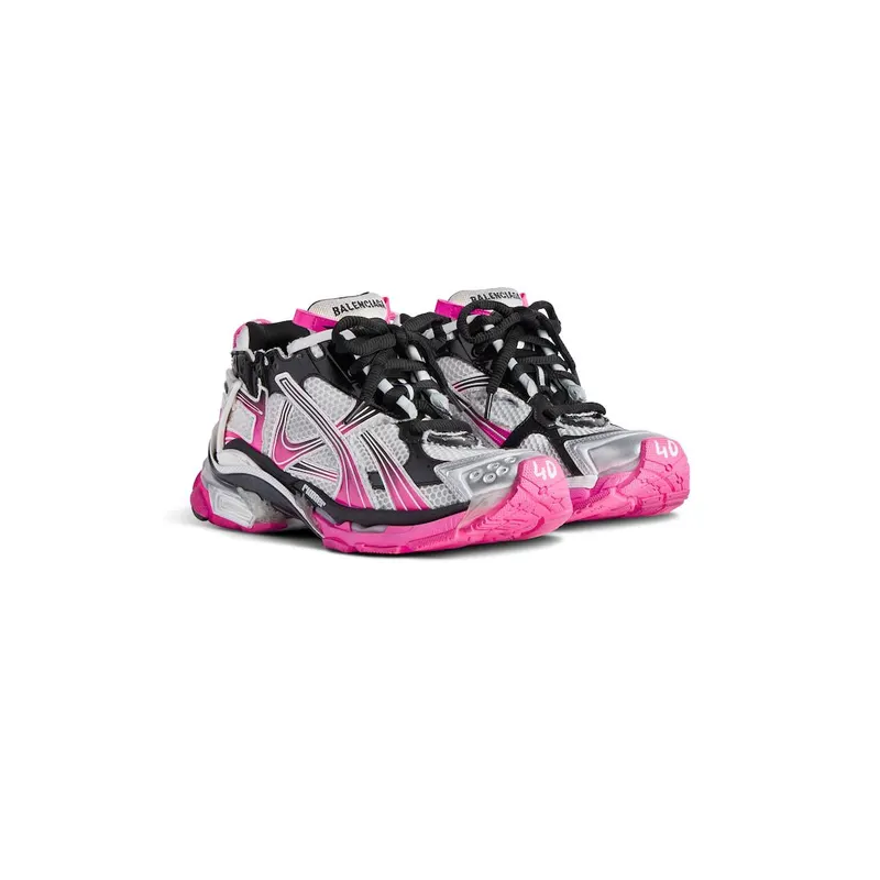 Balenciaga Women’s Runner Gradient Sneaker In White / Pink / Black White / Pink / Black (772767WRUNG9155)