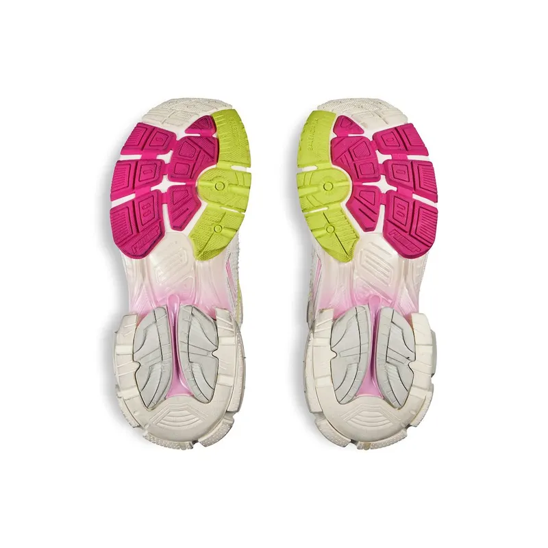 Balenciaga Women’s Runner Gradient Sneaker In White / Pink / Grey / Neon Yellow White / Pink / Grey / Neon Yellow (772767WRUNG9517)