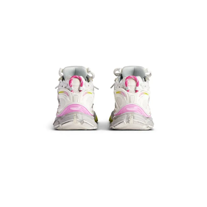 Balenciaga Women’s Runner Gradient Sneaker In White / Pink / Grey / Neon Yellow White / Pink / Grey / Neon Yellow (772767WRUNG9517)
