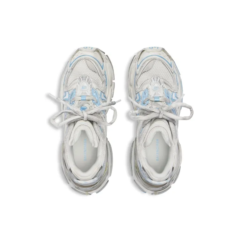 Balenciaga Women’s Runner 2.0 Sneaker In White / Light Blue / Grey White / Light Blue / Grey (779064W3RXP9041)