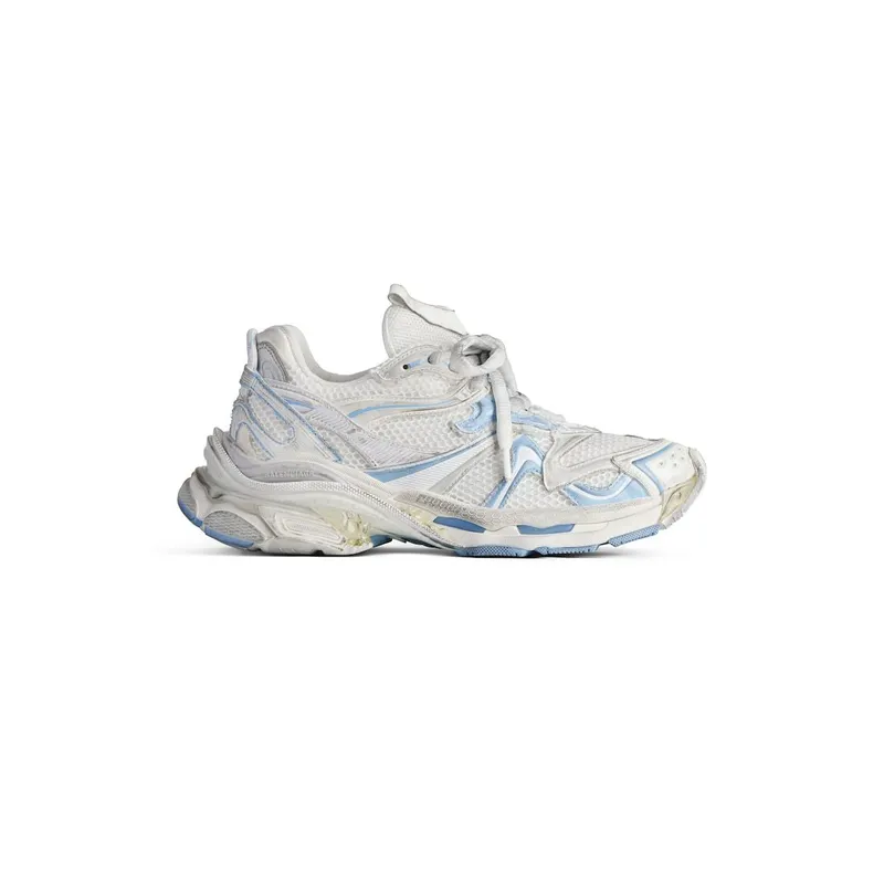 Balenciaga Women’s Runner 2.0 Sneaker In White / Light Blue / Grey White / Light Blue / Grey (779064W3RXP9041)