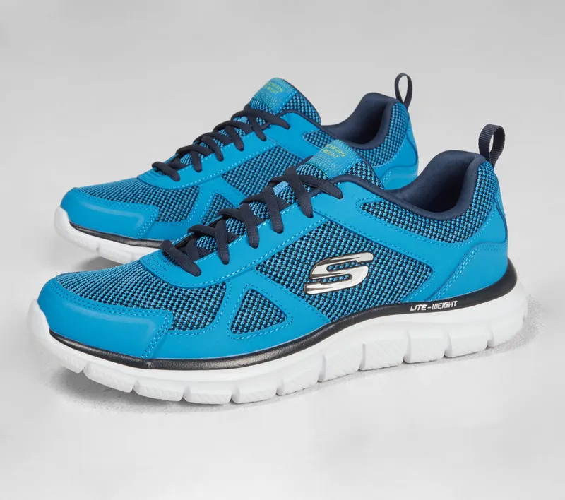 Skechers Track – Bucolo – Blauw / Limoen (52630-BLLM)