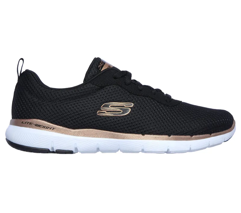Skechers Flex Appeal 3.0 – First Insight – Zwart / Roos Goud (13070-BKRG)
