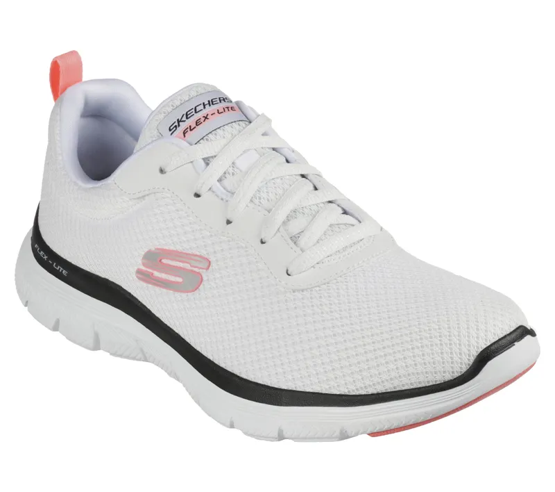 Skechers Flex Appeal 4.0 – Brilliant View – Wit / Zwart / Roze (149303-WBPK)