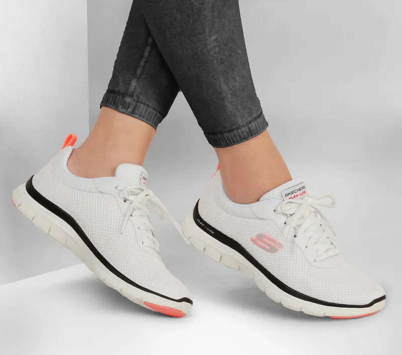 Skechers Flex Appeal 4.0 – Brilliant View – Wit / Zwart / Roze (149303-WBPK)