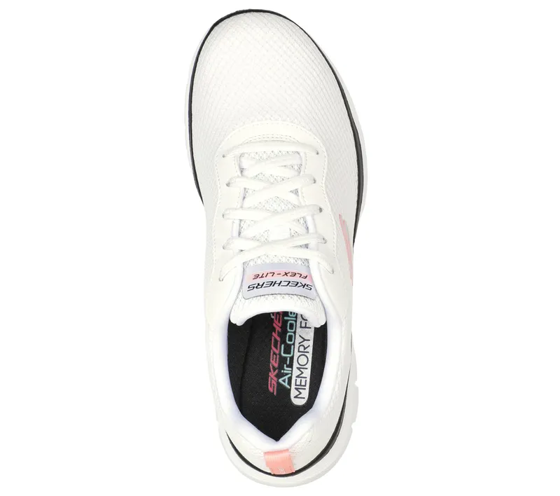 Skechers Flex Appeal 4.0 – Brilliant View – Wit / Zwart / Roze (149303-WBPK)