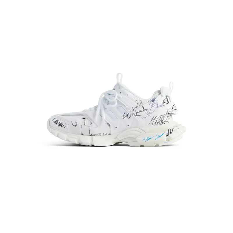 Balenciaga Women’s Track Autographe Sneaker In White / Black / Blue / Red White / Black / Blue / Red (542436WTKAU9146)