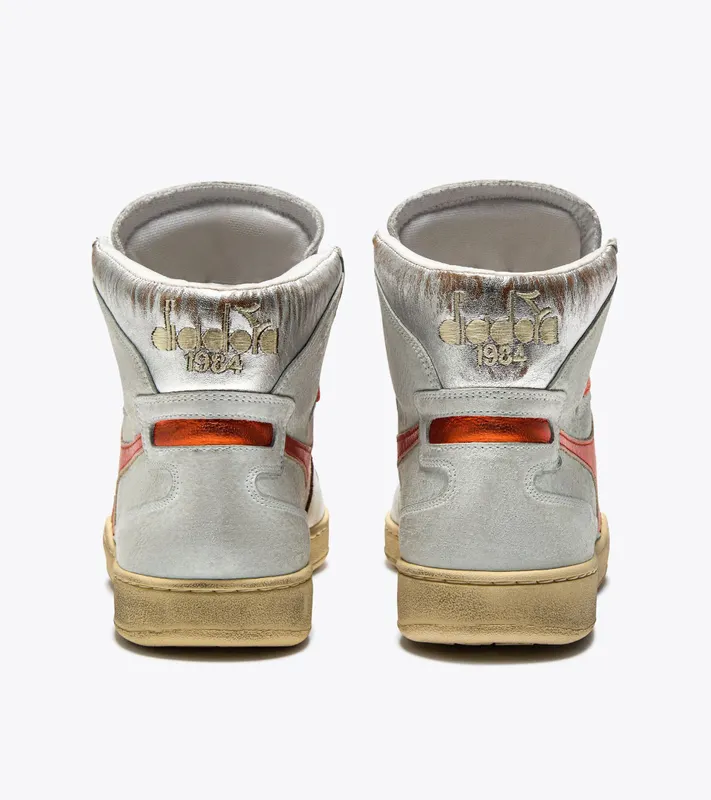 Diadora Mi Basket Metal Pigskin Used Wn White / Orange Nasturtium (201.178889_C5234)