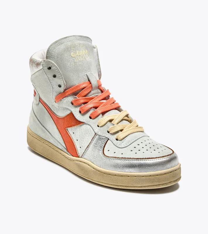 Diadora Mi Basket Metal Pigskin Used Wn White / Orange Nasturtium (201.178889_C5234)