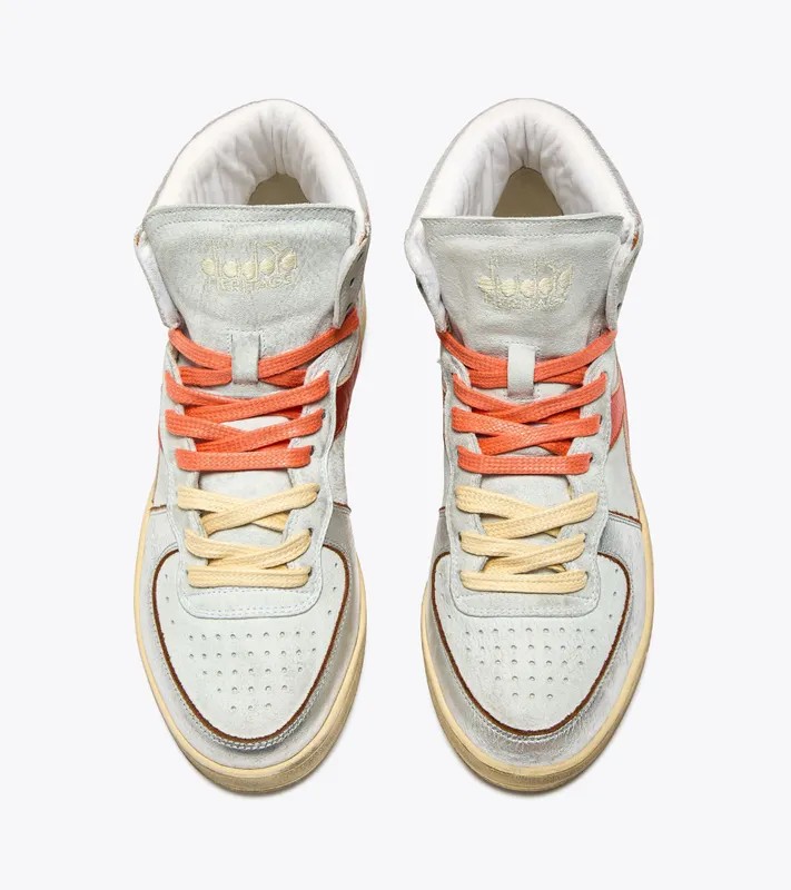 Diadora Mi Basket Metal Pigskin Used Wn White / Orange Nasturtium (201.178889_C5234)