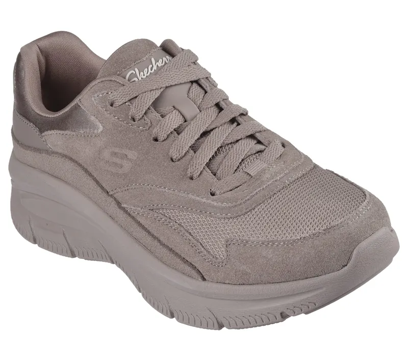 Skechers Relaxed Fit: Modern D’Lux – Free Mind – Donker Taupe (158590-DKTP)