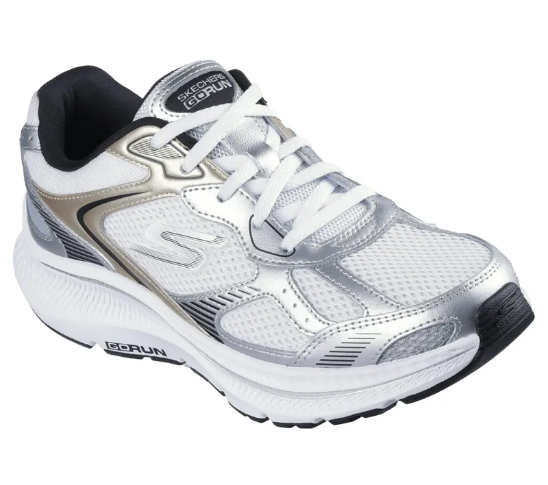 Skechers GO RUN Consistent 2.0 – Volt – Wit / Zilver / Zwart (128633-WSBK)