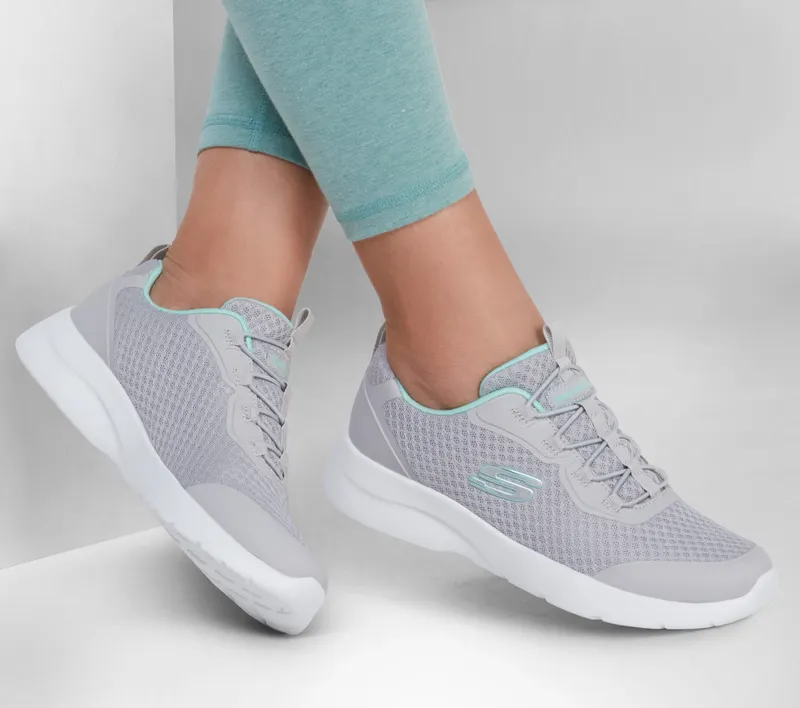 Skechers Dynamight 2.0 – Social Orbit – Grijs / Aqua (149691-GYAQ)