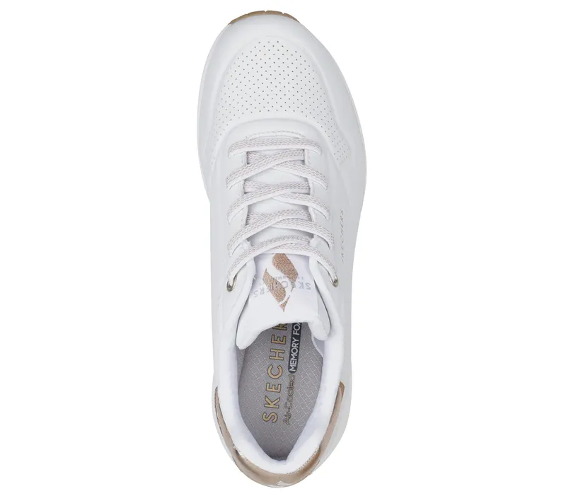 Skechers Uno – Shimmer Away – Wit (155196-WHT)