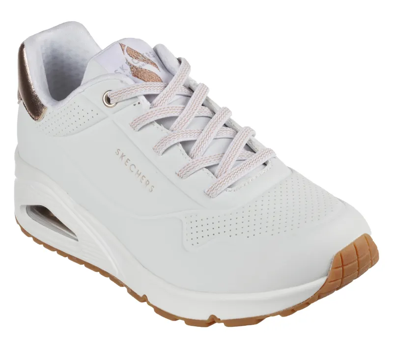 Skechers Uno – Shimmer Away – Wit (155196-WHT)