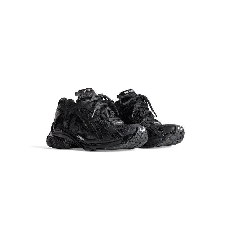 Balenciaga Women’s Runner Sneaker In Black Black (772767W3RBT1000)