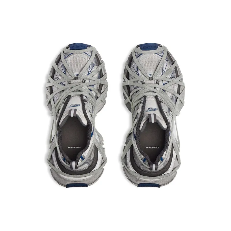 Balenciaga Men’s 3xl Extreme Lace Sneaker In White / Grey / Navy White / Grey / Navy (778698W3XLL9114)