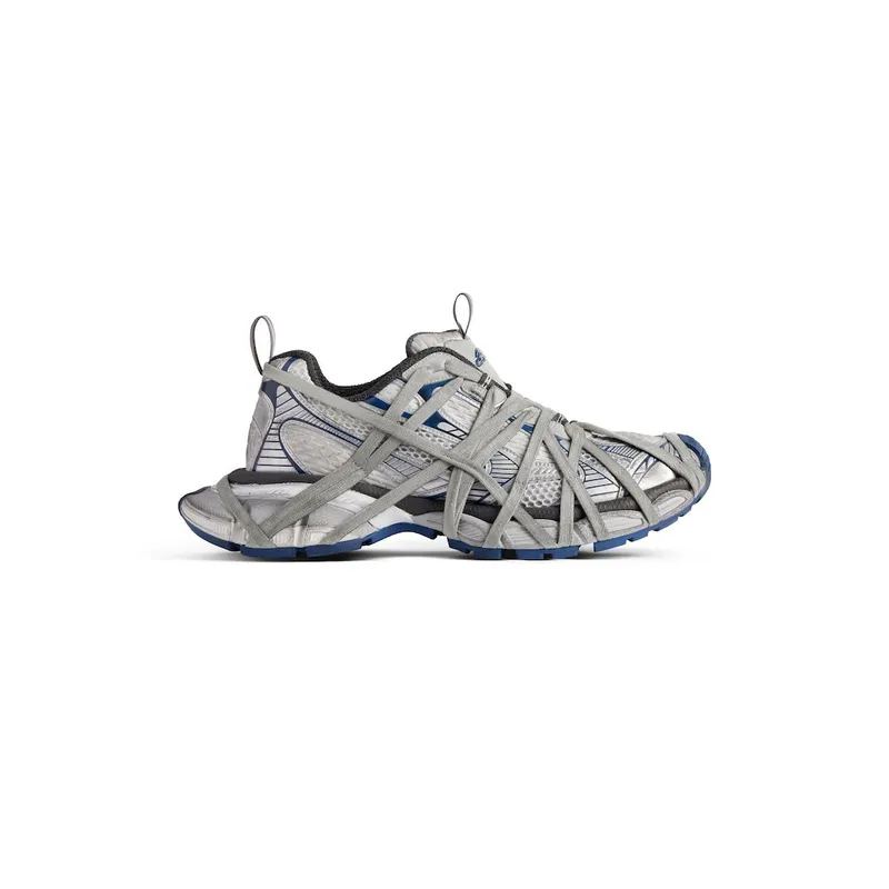Balenciaga Men’s 3xl Extreme Lace Sneaker In White / Grey / Navy White / Grey / Navy (778698W3XLL9114)