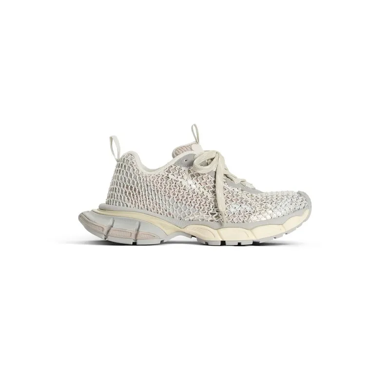 Balenciaga Women’s 3xl Fishnet Sneaker In Eggshell Eggshell (788818W3XFN9191)