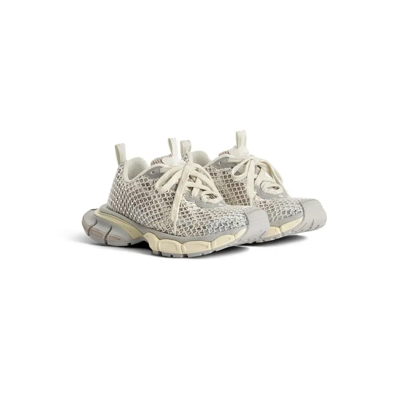 Balenciaga Women’s 3xl Fishnet Sneaker In Eggshell Eggshell (788818W3XFN9191)