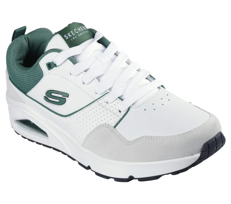Skechers Uno – Retro One – Wit / Groente (183020-WGRN)