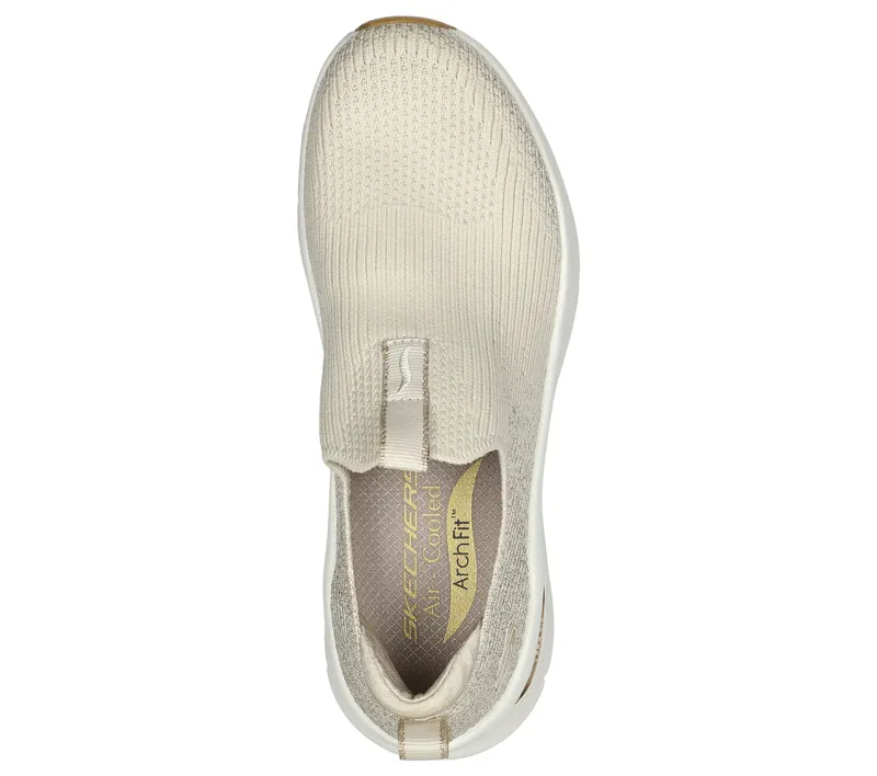 Skechers Relaxed Fit: Arch Fit D’Lux – Glimmer Dust – Natuurlijk / Goud (149689-NTGD)