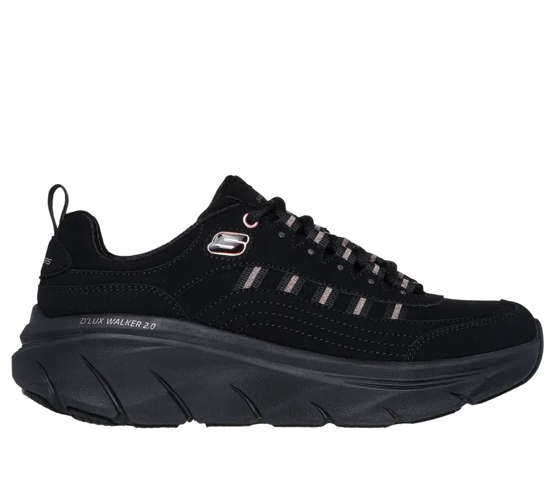 Skechers Relaxed Fit: D’Lux Walker 2.0 – Golden Step – Zwart / Roos Goud (150106-BKRG)
