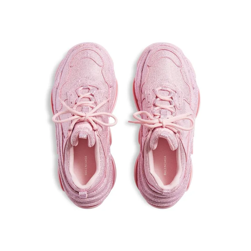 Balenciaga Women’s Triple S Sneaker With Rhinestones In Light Pink Light Pink (524039W2TST5194)
