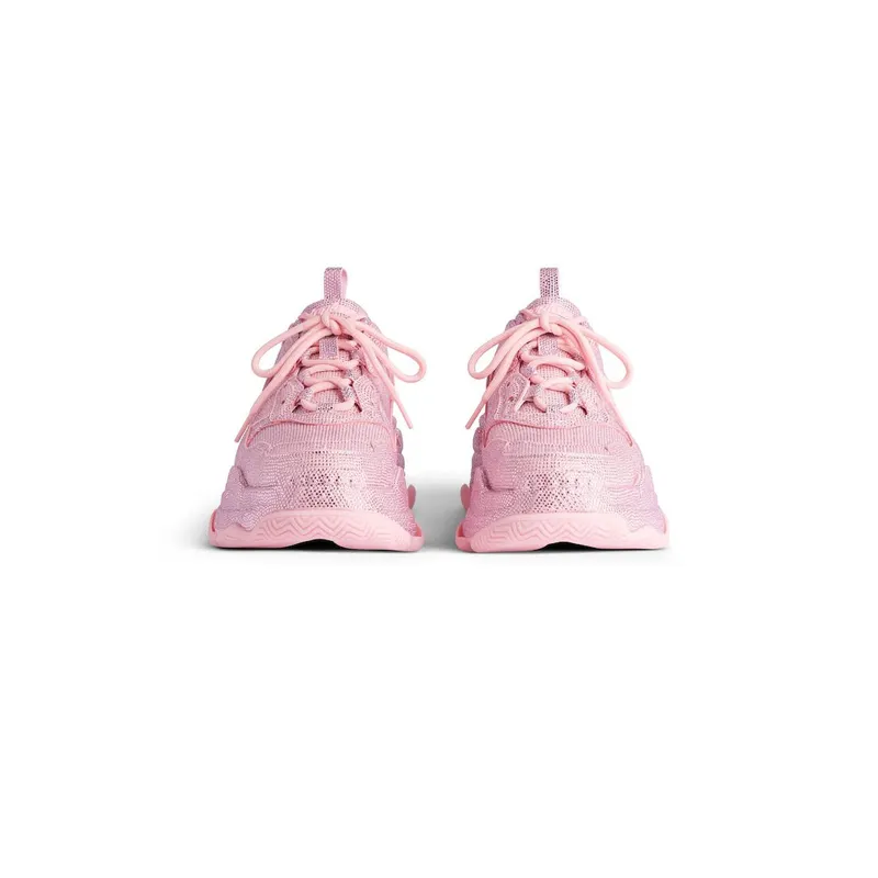 Balenciaga Women’s Triple S Sneaker With Rhinestones In Light Pink Light Pink (524039W2TST5194)