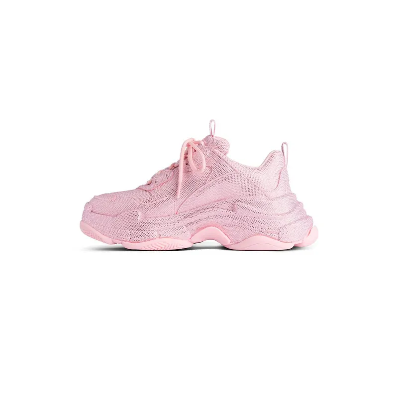 Balenciaga Women’s Triple S Sneaker With Rhinestones In Light Pink Light Pink (524039W2TST5194)