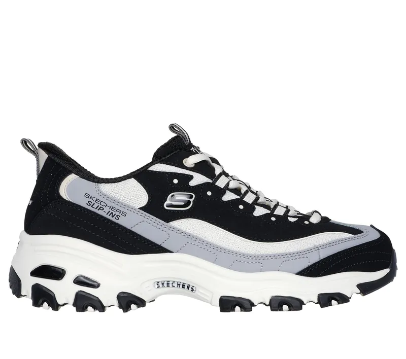 Skechers Skechers Slip-ins: D’Lites – Smooth Nostalgia – Zwart / Natuurlijk (150537-BKNT)