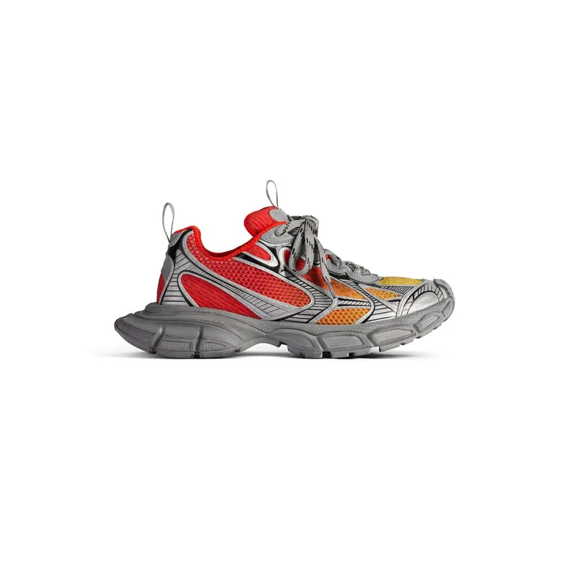 Balenciaga Men’s 3xl Gradient Sneaker In Red / Orange / Grey / Black Red / Orange / Grey / Black (734734W3XGM6711)
