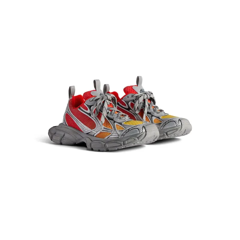 Balenciaga Men’s 3xl Gradient Sneaker In Red / Orange / Grey / Black Red / Orange / Grey / Black (734734W3XGM6711)